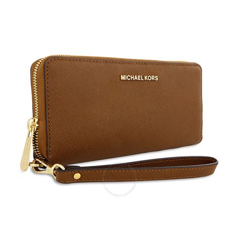 michael kors jet set continental wallet raspberry|Michael Kors Jet Set Large Continental Wallet Wristlet MK Brown .